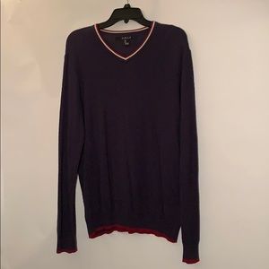 21 Men Men’s Large Navy Blue V-neck Sweater